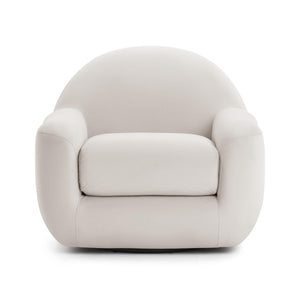 TOV Furniture Tiago Velvet Swivel Chair - Luxurious Handmade Accent Seat with 360° Swivel for Ultimate Comfort Cream TOV-S54413