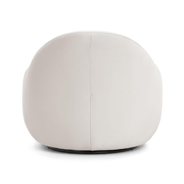 TOV Furniture Tiago Velvet Swivel Chair - Luxurious Handmade Accent Seat with 360° Swivel for Ultimate Comfort Cream TOV-S54413