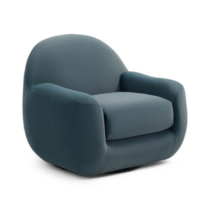 TOV Furniture Tiago Velvet Swivel Chair - Luxurious Handmade Accent Seat with 360° Swivel for Ultimate Comfort Dark Teal TOV-S54414