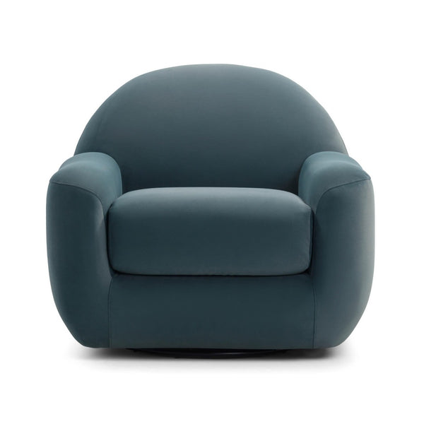 TOV Furniture Tiago Velvet Swivel Chair - Luxurious Handmade Accent Seat with 360° Swivel for Ultimate Comfort Dark Teal TOV-S54414