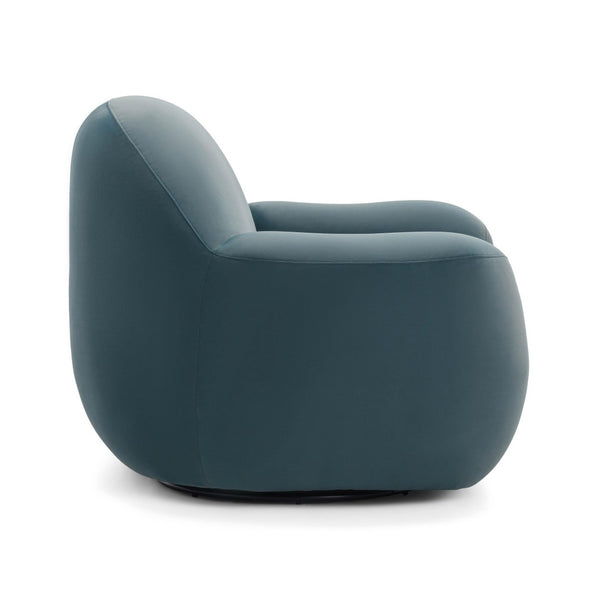 TOV Furniture Tiago Velvet Swivel Chair - Luxurious Handmade Accent Seat with 360° Swivel for Ultimate Comfort Dark Teal TOV-S54414