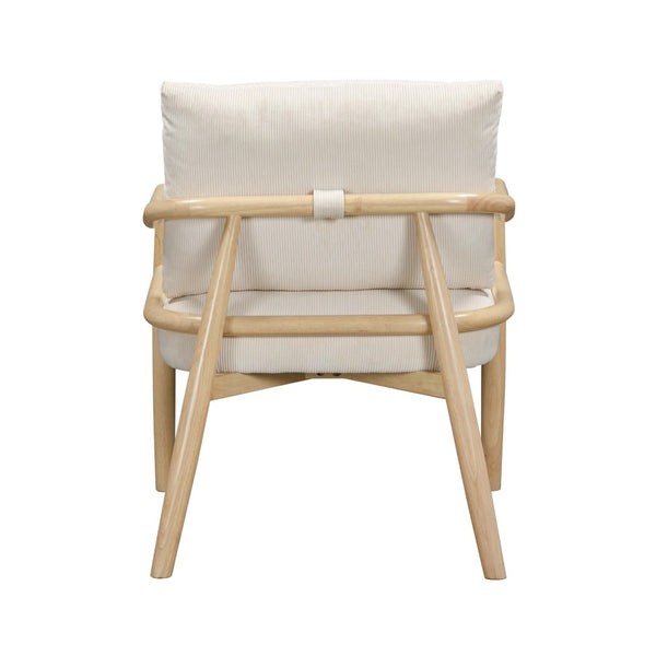 TOV Furniture Dixie Cream Corduroy Accent Chair – Scandinavian Style with Plush Comfort & Adjustable Levelers TOV-S54425