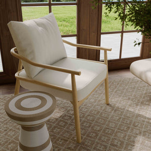 TOV Furniture Dixie Cream Corduroy Accent Chair – Scandinavian Style with Plush Comfort & Adjustable Levelers TOV-S54425