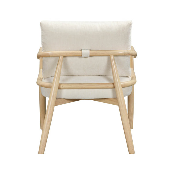 TOV Furniture Dixie Chenille Velvet Accent Chair - Scandinavian Elegance with Plush Comfort for Any Room Style Cream TOV-S54426
