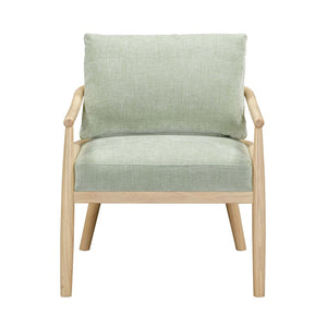 TOV Furniture Dixie Chenille Velvet Accent Chair - Scandinavian Elegance with Plush Comfort for Any Room Style Mint Green TOV-S54427