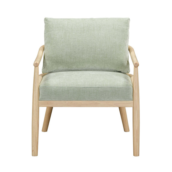 TOV Furniture Dixie Chenille Velvet Accent Chair - Scandinavian Elegance with Plush Comfort for Any Room Style Mint Green TOV-S54427