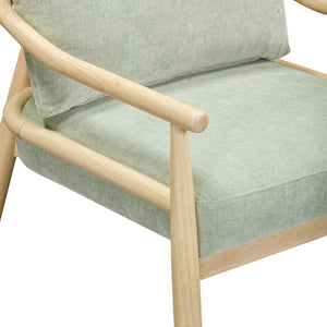 TOV Furniture Dixie Chenille Velvet Accent Chair - Scandinavian Elegance with Plush Comfort for Any Room Style Mint Green TOV-S54427