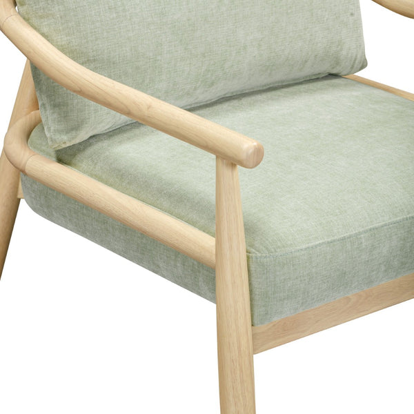 TOV Furniture Dixie Chenille Velvet Accent Chair - Scandinavian Elegance with Plush Comfort for Any Room Style Mint Green TOV-S54427