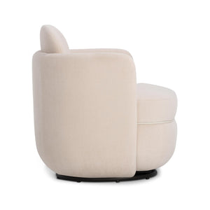 TOV Furniture Wolfie Velvet Swivel Chair - Modern Comfort with Sculptural Elegance for Any Room and Easy-Clean Fabric Blush TOV-S54471
