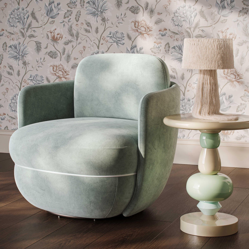 Tov Furniture Wolfie Swivel Chair - Plush Velvet With Sculptural Arms For Ultimate Comfort And Style In Any Room Mint Green Plywood,Velvet Tov-s54472