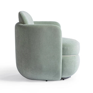 TOV Furniture Wolfie Velvet Swivel Chair - Modern Comfort with Sculptural Elegance for Any Room and Easy-Clean Fabric Mint Green TOV-S54472