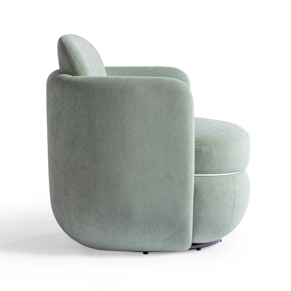 TOV Furniture Wolfie Velvet Swivel Chair - Modern Comfort with Sculptural Elegance for Any Room and Easy-Clean Fabric Mint Green TOV-S54472