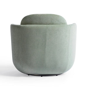 TOV Furniture Wolfie Velvet Swivel Chair - Modern Comfort with Sculptural Elegance for Any Room and Easy-Clean Fabric Mint Green TOV-S54472