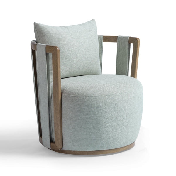 TOV Furniture Paolo Swivel Chair - Eco-Friendly Textured Weave Accent with Modern Design for Stylish Comfort TOV-S54481