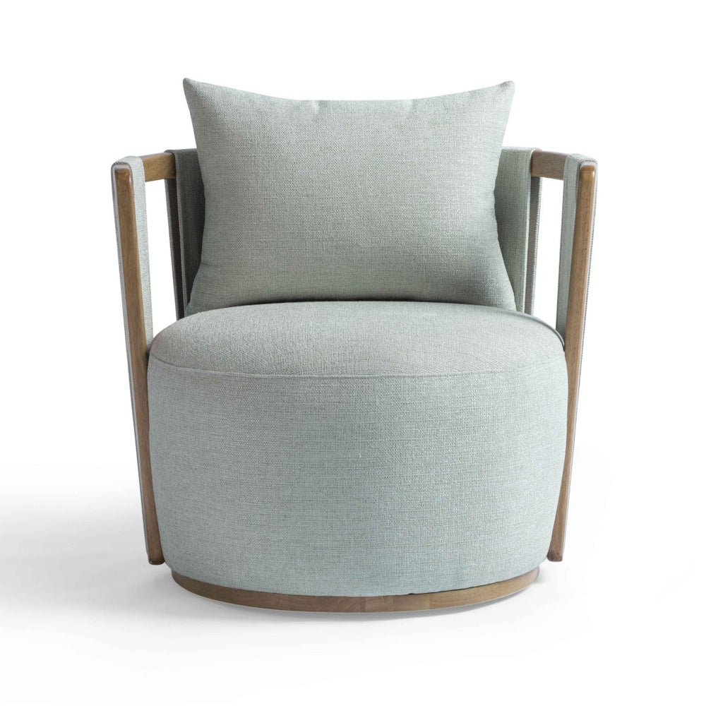 TOV Furniture Paolo Swivel Chair - Eco-Friendly Textured Weave Accent with Modern Design for Stylish Comfort TOV-S54481