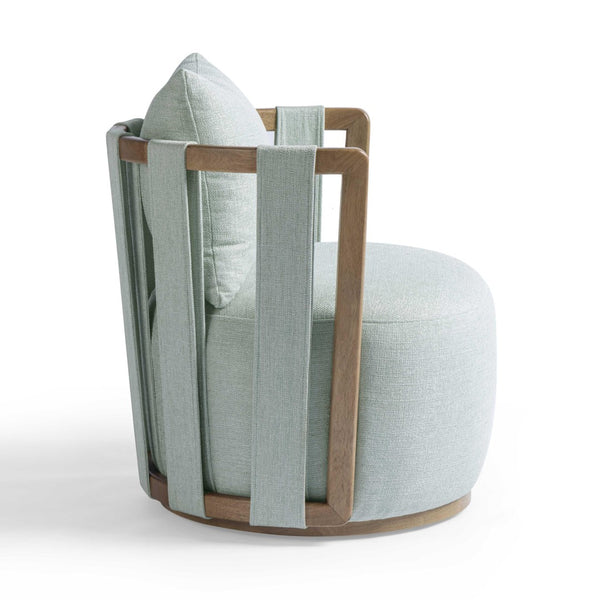 TOV Furniture Paolo Swivel Chair - Eco-Friendly Textured Weave Accent with Modern Design for Stylish Comfort TOV-S54481