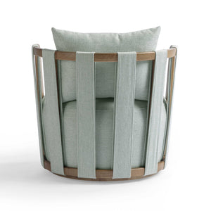 TOV Furniture Paolo Swivel Chair - Eco-Friendly Textured Weave Accent with Modern Design for Stylish Comfort TOV-S54481