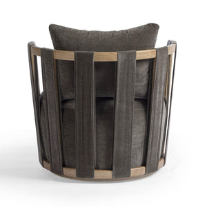 TOV Furniture Paolo Eco-Friendly Upcycled Fabric Swivel Chair - Stylish Comfort for Modern Living Spaces & Nooks TOV-S54482