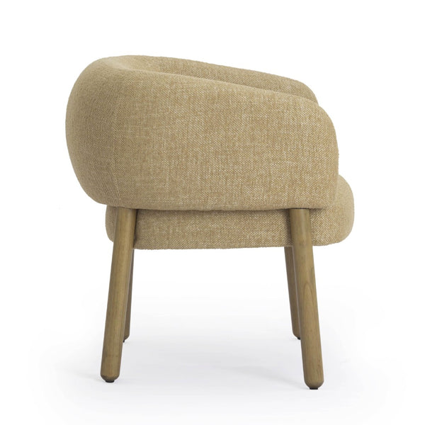 TOV Furniture Foxy Textured Performance Fabric Accent Chair - Modern Comfort for Living Rooms and Offices Today! Honey TOV-S54497