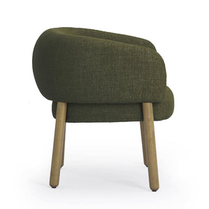 TOV Furniture Foxy Textured Performance Fabric Accent Chair - Modern Comfort for Living Rooms and Offices Today! Olive Green TOV-S54498