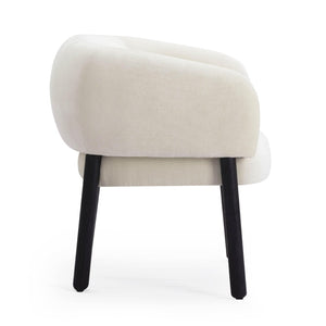 TOV Furniture Foxy Cream Performance Accent Chair – Stylish Basketweave Chenille, Durable & Ready for Any Space TOV-S54499