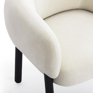 TOV Furniture Foxy Cream Performance Accent Chair – Stylish Basketweave Chenille, Durable & Ready for Any Space TOV-S54499