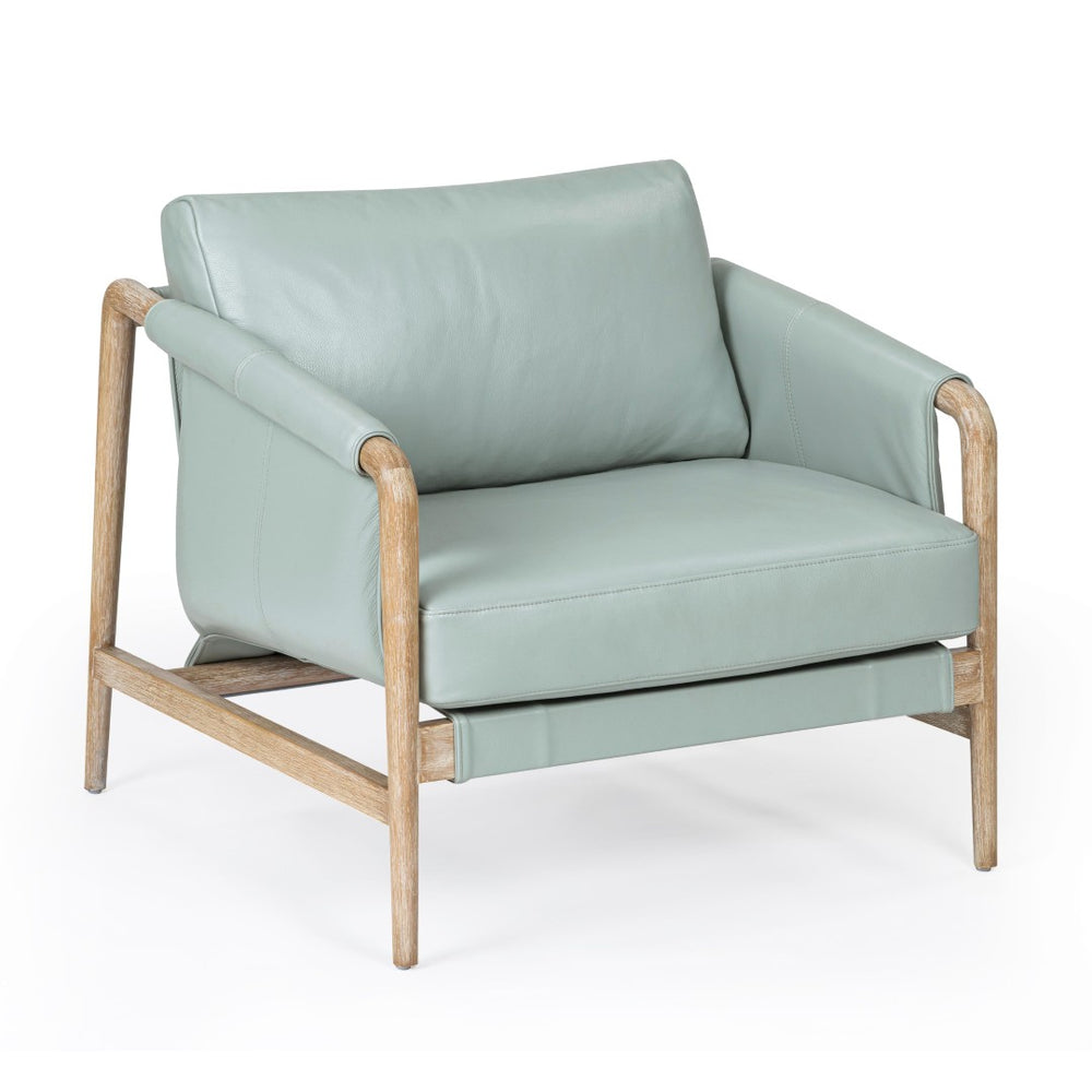 TOV Furniture Chakka Coastal-Inspired Leather Accent Chair | Handcrafted Luxury with Artisanal Comfort & Style TOV-S54504