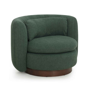 TOV Furniture Nura Swivel Accent Chair - Luxurious Chenille Comfort with 360-Degree Movement for Modern Spaces Forest Green TOV-S54555