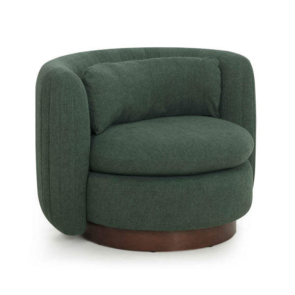 TOV Furniture Nura Swivel Accent Chair - Luxurious Chenille Comfort with 360-Degree Movement for Modern Spaces Forest Green TOV-S54555
