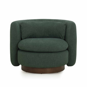 TOV Furniture Nura Swivel Accent Chair - Luxurious Chenille Comfort with 360-Degree Movement for Modern Spaces Forest Green TOV-S54555