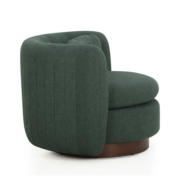TOV Furniture Nura Swivel Accent Chair - Luxurious Chenille Comfort with 360-Degree Movement for Modern Spaces Forest Green TOV-S54555