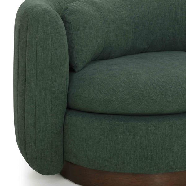TOV Furniture Nura Swivel Accent Chair - Luxurious Chenille Comfort with 360-Degree Movement for Modern Spaces Forest Green TOV-S54555