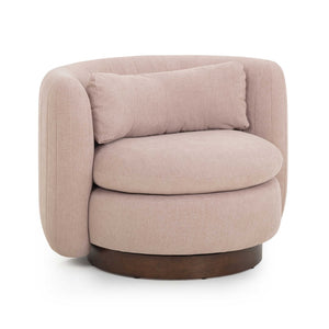 TOV Furniture Nura Swivel Accent Chair - Luxurious Chenille Comfort with 360-Degree Movement for Modern Spaces Pink TOV-S54556