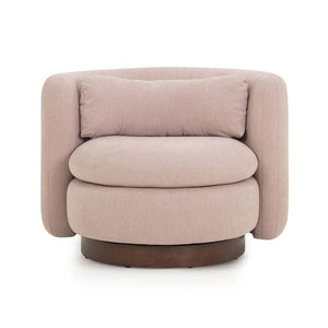 TOV Furniture Nura Swivel Accent Chair - Luxurious Chenille Comfort with 360-Degree Movement for Modern Spaces Pink TOV-S54556