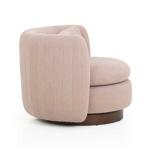 TOV Furniture Nura Swivel Accent Chair - Luxurious Chenille Comfort with 360-Degree Movement for Modern Spaces Pink TOV-S54556