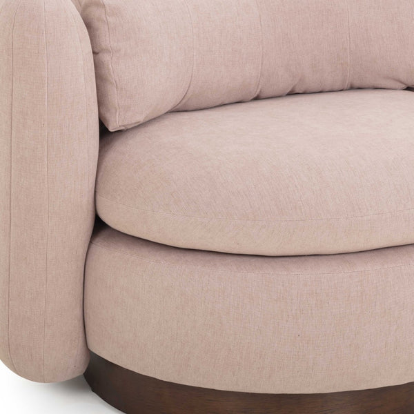 TOV Furniture Nura Swivel Accent Chair - Luxurious Chenille Comfort with 360-Degree Movement for Modern Spaces Pink TOV-S54556