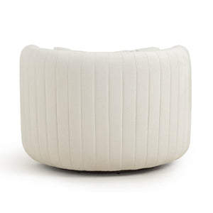 TOV Furniture Nura Cream Vegan Mohair Swivel Accent Chair - Plush Comfort, Modern Design for Any Living Space TOV-S54557