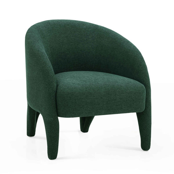 TOV Furniture Kris Accent Chair - Sculptural Comfort for Modern Living Spaces, Cozy Reading Nooks & Stylish Décor Forest Green TOV-S54558