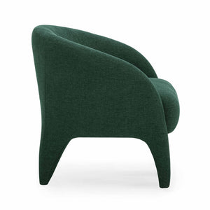TOV Furniture Kris Accent Chair - Sculptural Comfort for Modern Living Spaces, Cozy Reading Nooks & Stylish Décor Forest Green TOV-S54558