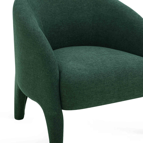 TOV Furniture Kris Accent Chair - Sculptural Comfort for Modern Living Spaces, Cozy Reading Nooks & Stylish Décor Forest Green TOV-S54558