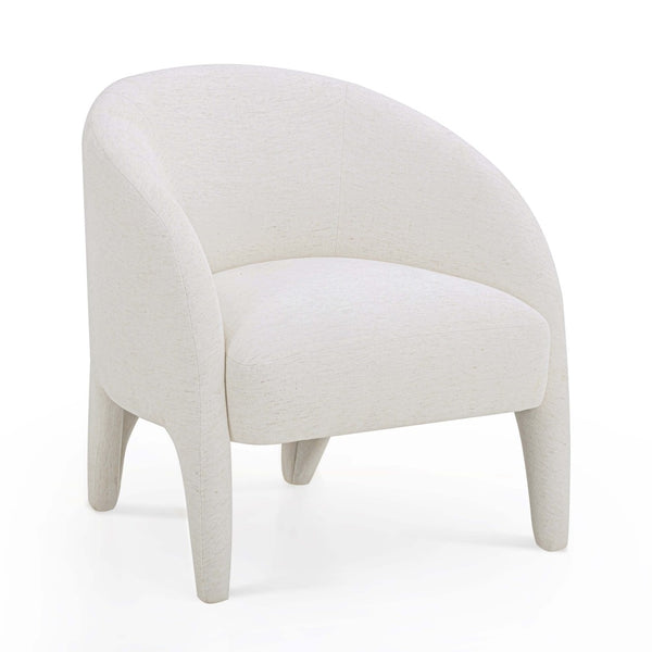 TOV Furniture Kris Accent Chair - Sculptural Comfort for Modern Living Spaces, Cozy Reading Nooks & Stylish Décor Cream TOV-S54559