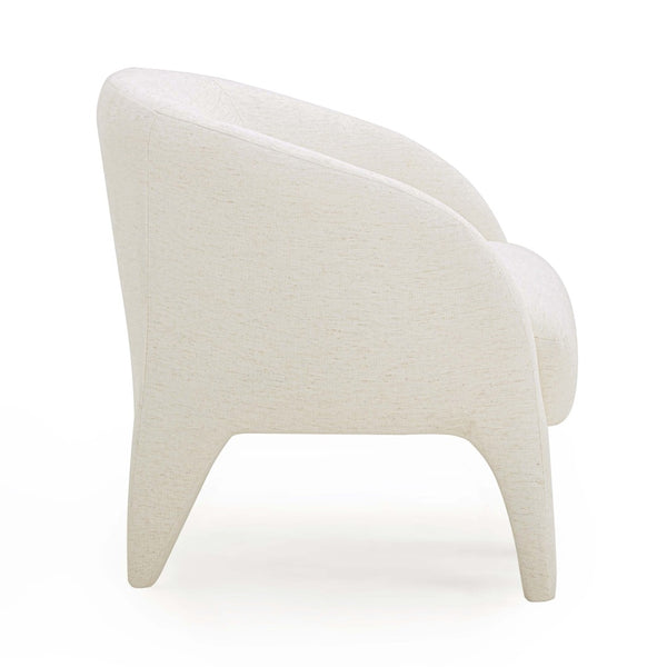 TOV Furniture Kris Accent Chair - Sculptural Comfort for Modern Living Spaces, Cozy Reading Nooks & Stylish Décor Cream TOV-S54559