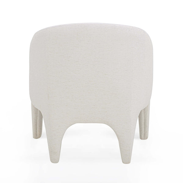TOV Furniture Kris Accent Chair - Sculptural Comfort for Modern Living Spaces, Cozy Reading Nooks & Stylish Décor Cream TOV-S54559