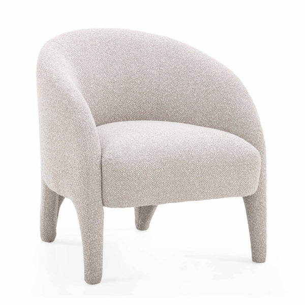 TOV Furniture Kris Warm Grey Boucle Accent Chair - Stylish Cocoon Seat for Living Rooms, Bedrooms & Reading Nooks TOV-S54560