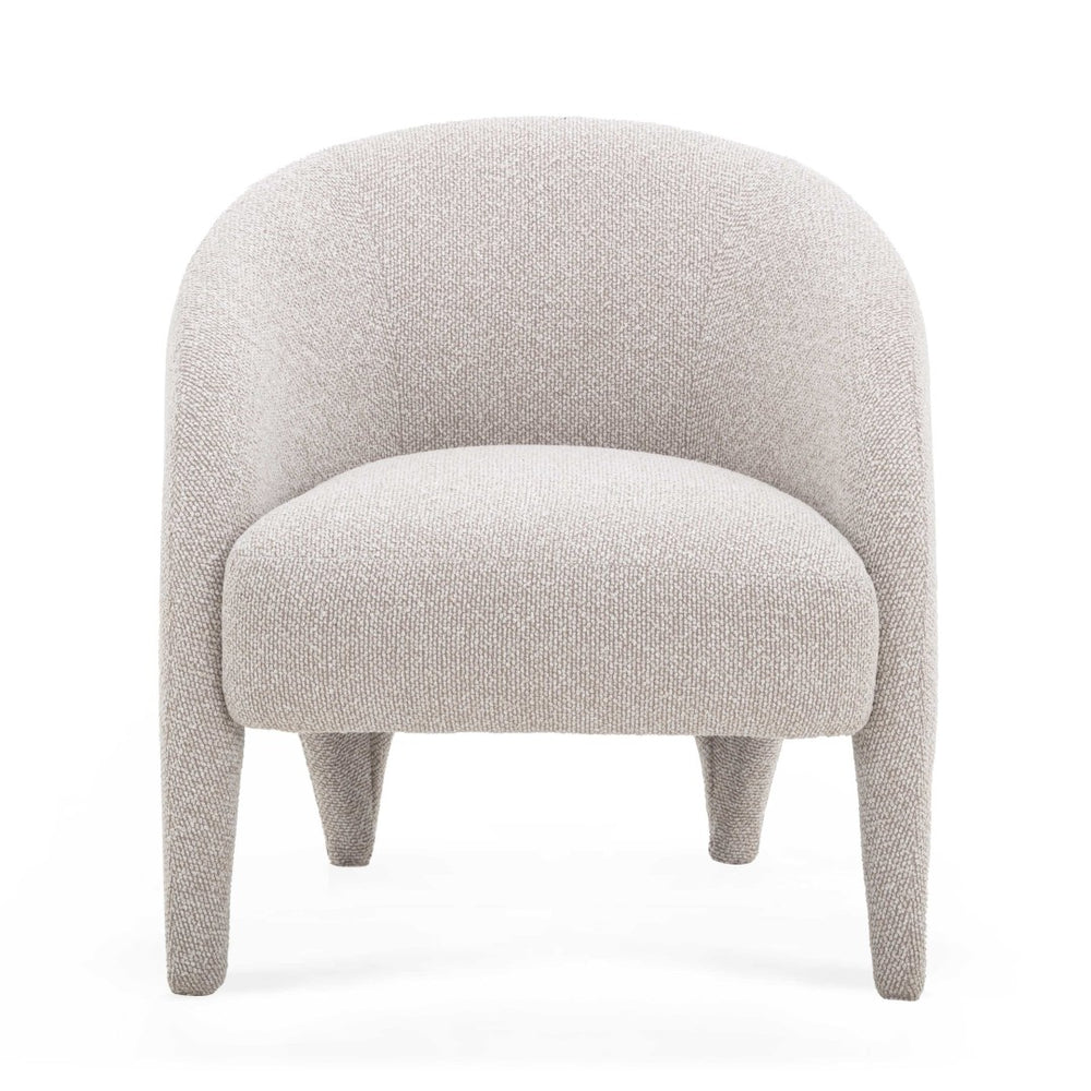 TOV Furniture Kris Warm Grey Boucle Accent Chair - Stylish Cocoon Seat for Living Rooms, Bedrooms & Reading Nooks TOV-S54560