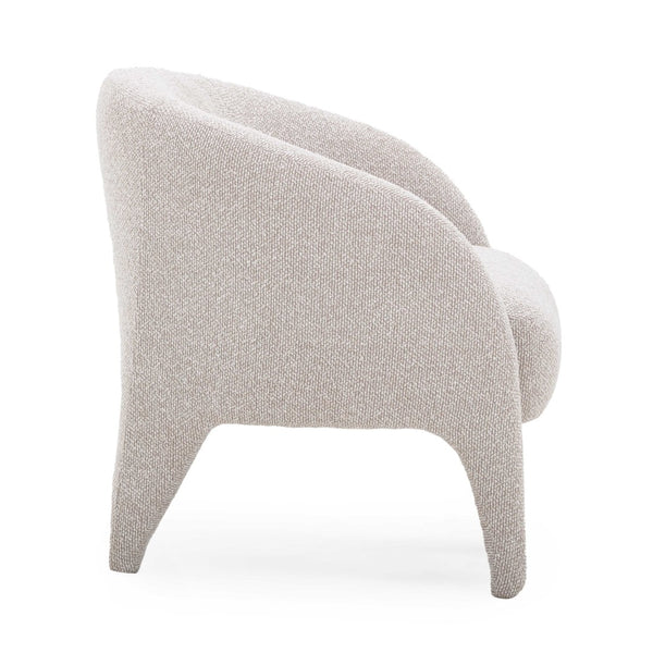 TOV Furniture Kris Warm Grey Boucle Accent Chair - Stylish Cocoon Seat for Living Rooms, Bedrooms & Reading Nooks TOV-S54560
