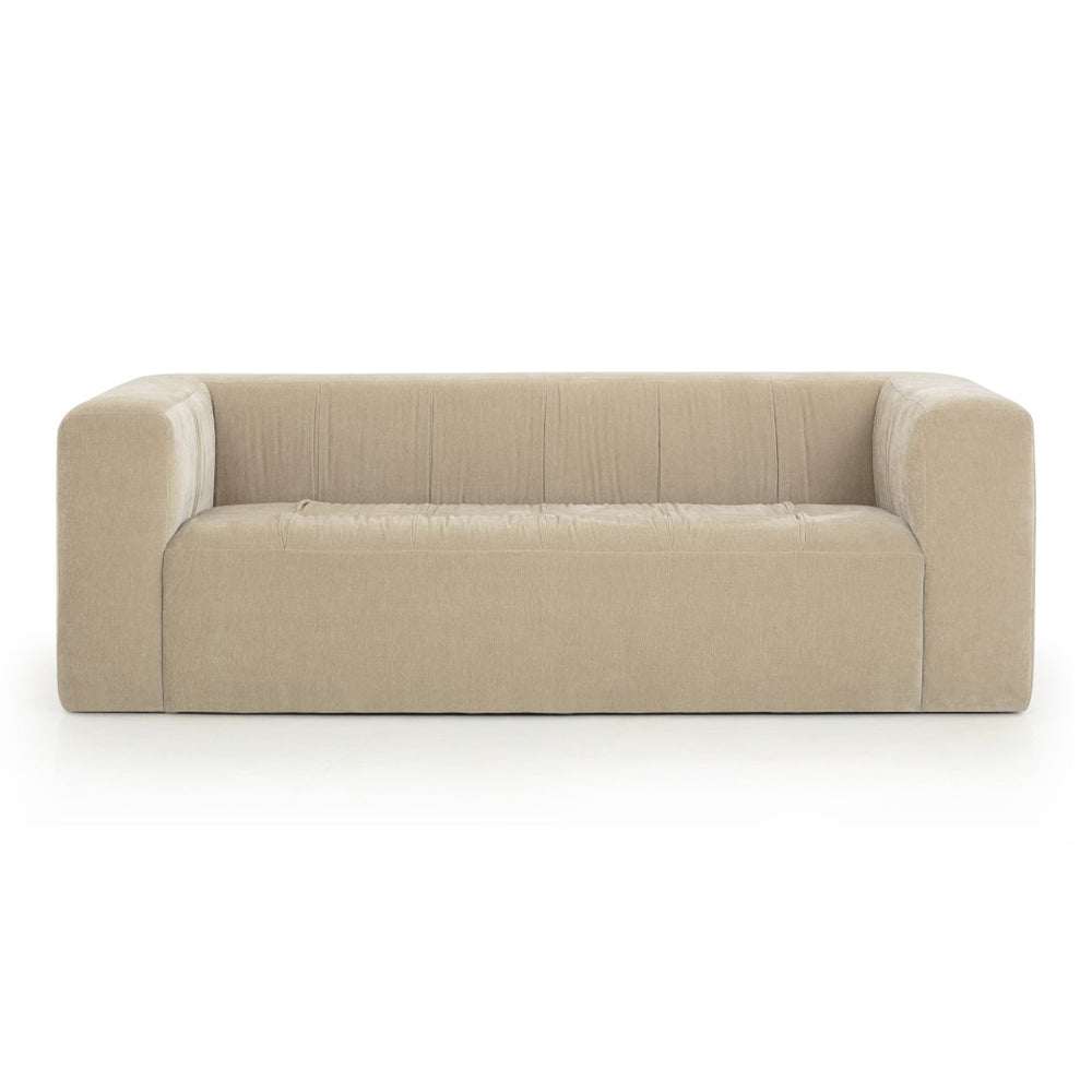 TOV Furniture Alder 89" Upcycled Chenille Sofa - Elegant, Eco-Friendly Design with Plush Comfort for Modern Living Rooms Sand TOV-S54562