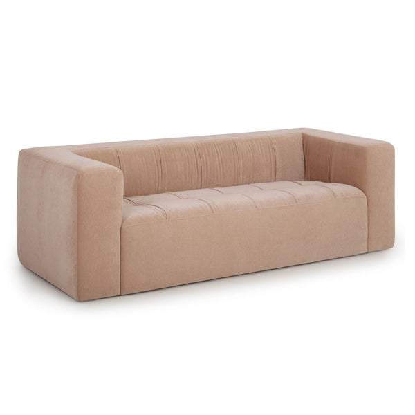 TOV Furniture Alder 89" Upcycled Chenille Sofa - Elegant, Eco-Friendly Design with Plush Comfort for Modern Living Rooms Peach TOV-S54563