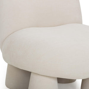 TOV Furniture Stomp Upcycled Chenille Accent Chair - Cozy, Stylish Seating with Sculptural Design for Any Room Cream TOV-S54569