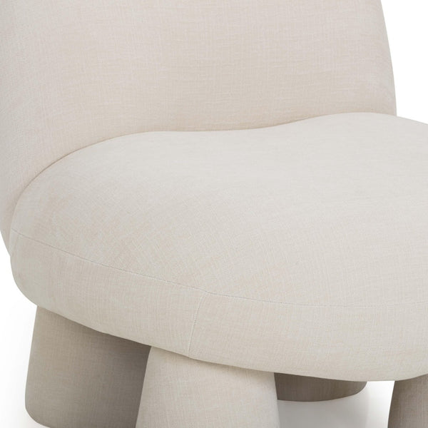 TOV Furniture Stomp Upcycled Chenille Accent Chair - Cozy, Stylish Seating with Sculptural Design for Any Room Cream TOV-S54569